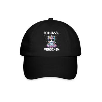 Licorne mignonne, licornes colorées - Casquette classique - noir/noir - Devant