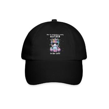 Licorne mignonne, licornes colorées - Casquette classique - noir/noir - Devant