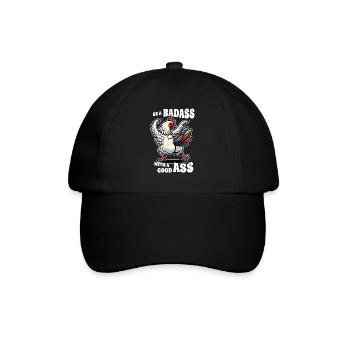 Be a Badass with a Good Ass – Funny Chicken Design - Baseball Cap - black/black - Front