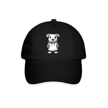 Dogo Argentino Hund Lustig - Baseballkappe - Schwarz/Schwarz - Vorne