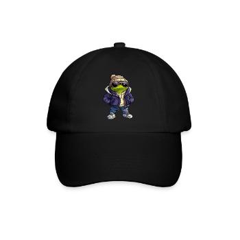 Frog Cool Comic - Baseball Cap - black/black - Front