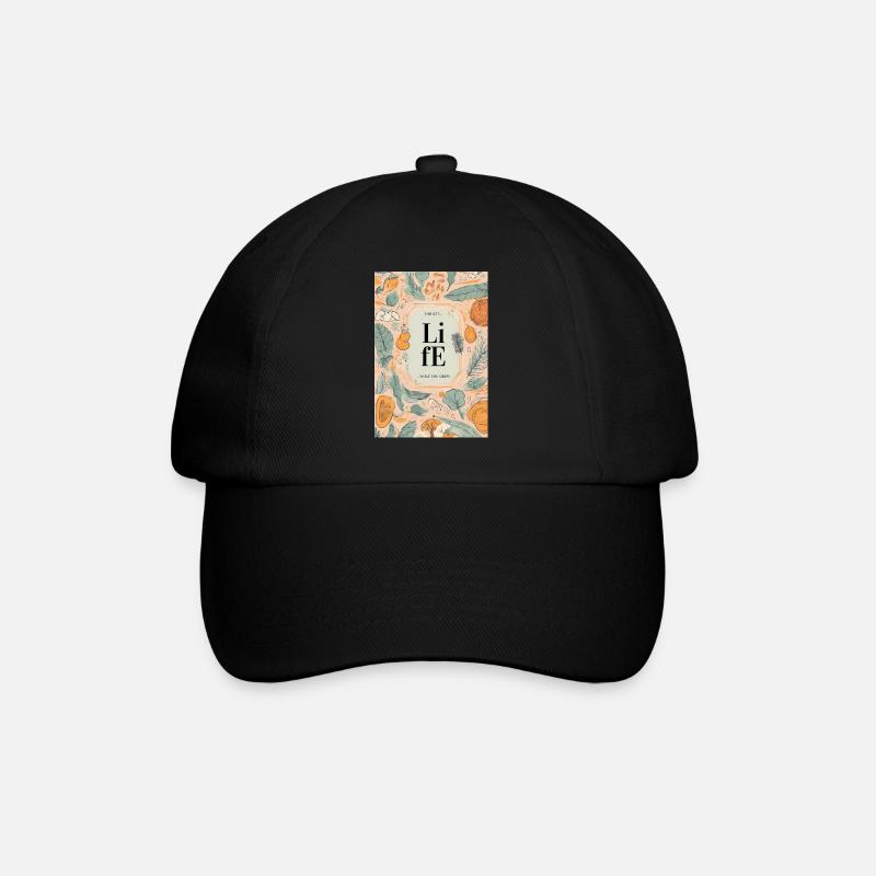 Life Grow - Baseballkappe - Schwarz/Schwarz