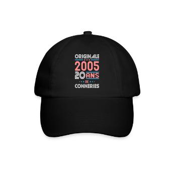 Anniversaire 20 ans - Originale 2005 - Conneries - Casquette classique - noir/noir - Devant
