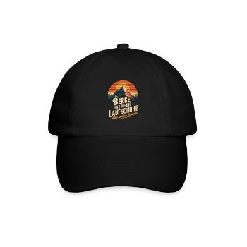 Laufsport Wald Berge Natur Berglauf Laufen - Baseballkappe - Schwarz/Schwarz - Vorne