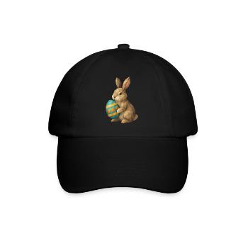 Lapin de Pâques géométrique - Casquette classique - noir/noir - Devant
