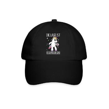 Lustiges Einhorn Bier Party Geschenk Spruch - Baseballkappe - Schwarz/Schwarz - Vorne