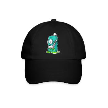 Monster Dose Cartoon Comic - Baseballkappe - Schwarz/Schwarz - Vorne