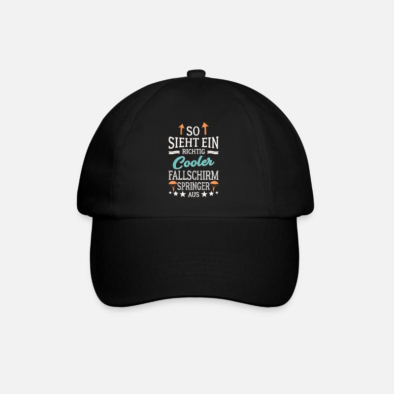 This is what a really cool skydiver looks like - Baseball Cap - black/black