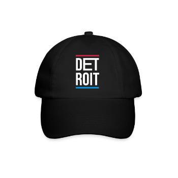 Logo-Design der Stadt Detroit - Baseballkappe - Schwarz/Schwarz - Vorne