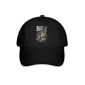 Bouldering Funny – Gorilla Cartoon Climbing Shirt - Baseball Cap - black/black - Front