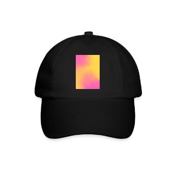 Gradient - yellow pink customizable - Baseball Cap - black/black - Front