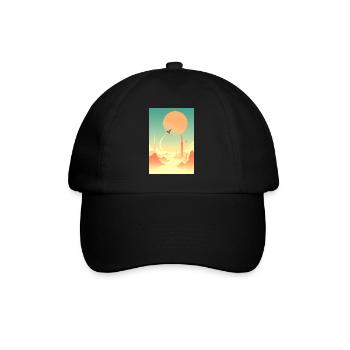Erste Reisen jenseits ferner Horizonte - Baseballkappe - Schwarz/Schwarz - Vorne
