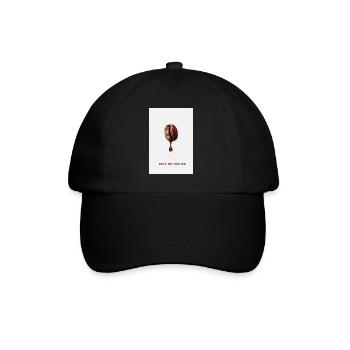 But First Coffee Minimalistisches Poster - Baseballkappe - Schwarz/Schwarz - Vorne