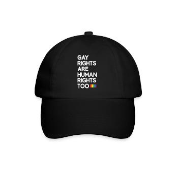 Mois de la Fierté LGBT - Les droits des homosexuels sont aussi des droits humains - Casquette classique - noir/noir - Devant