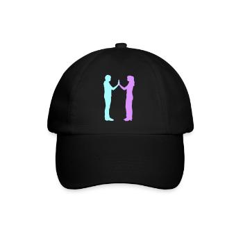 Menschen Gruppe Silhouette Freunde Team Zusammen - Baseballkappe - Schwarz/Schwarz - Vorne