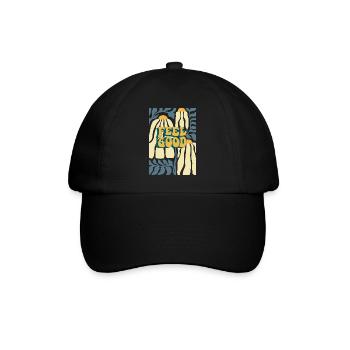 Feel Good Herbstpumpkin Muster - Baseballkappe - Schwarz/Schwarz - Vorne