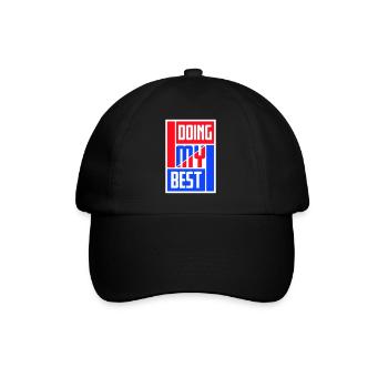 Doing My Best Lustig Ehrlich Motivational Spruch - Baseballkappe - Schwarz/Schwarz - Vorne
