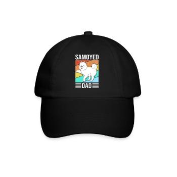 Samoyed - Baseball Cap - black/black - Front