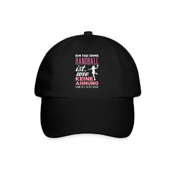 Handball Handballer Handball Trainer Fan Geschenk - Baseballkappe - Schwarz/Schwarz - Vorne