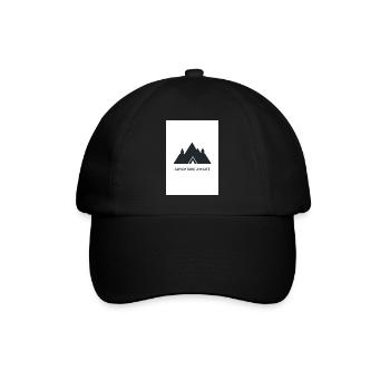 Adventure Awaits Berge Design - Baseballkappe - Schwarz/Schwarz - Vorne