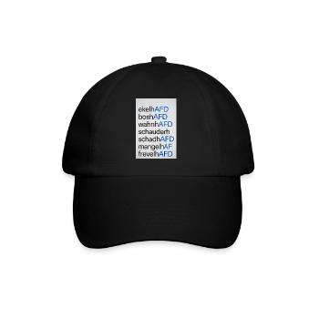 Anti AFD Design - Baseballkappe - Schwarz/Schwarz - Vorne