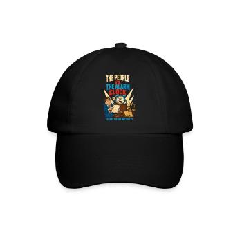 People against the alarm clock - Baseball Cap - black/black - Front