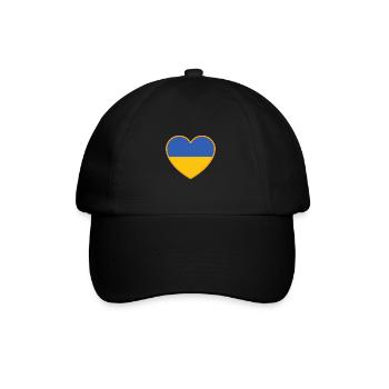 Ukraine Heart - Baseball Cap - black/black - Front