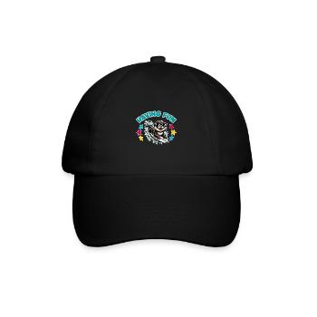 Drôle de loutre surfeuse avec des lunettes de soleil - Casquette classique - noir/noir - Devant