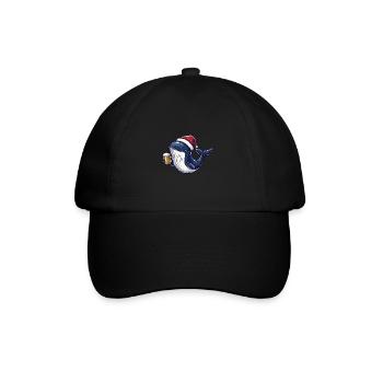 Wal Bier Xmas Weihnachten - Baseballkappe - Schwarz/Schwarz - Vorne