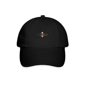 Homme serein ramant en solo - Casquette classique - noir/noir - Devant