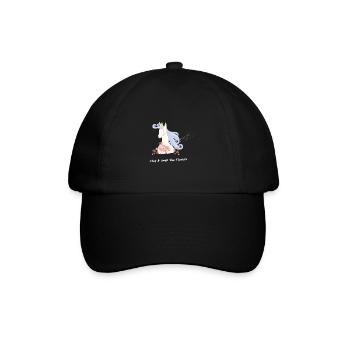 Unicorn loves flowers - Baseball Cap - black/black - Front