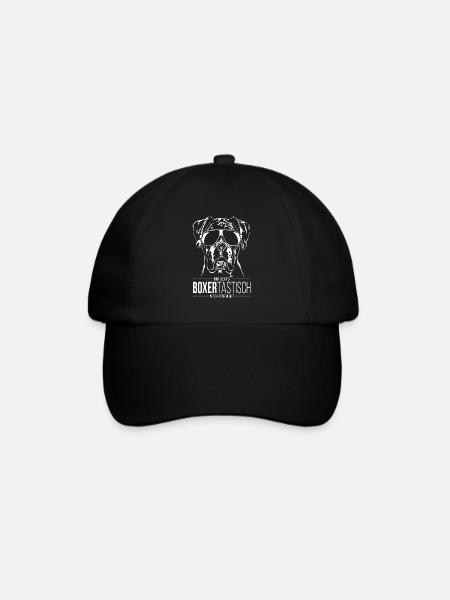BOXERTASTISCH Boxer Hunde Hundespruch Wilsigns - Baseballkappe - Schwarz/Schwarz