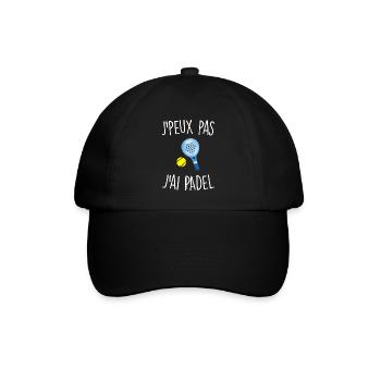 J'peux pas j'ai padel - Casquette classique - noir/noir - Devant