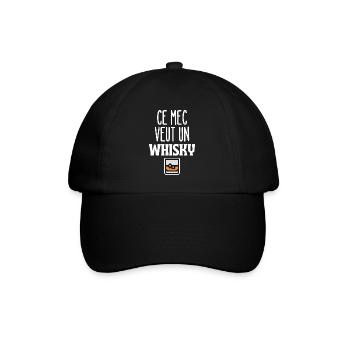 Ce mec veut un whisky - Casquette classique - noir/noir - Devant