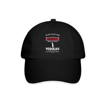 Je ne suis pas parfait mais je suis Togolais - Casquette classique - noir/noir - Devant