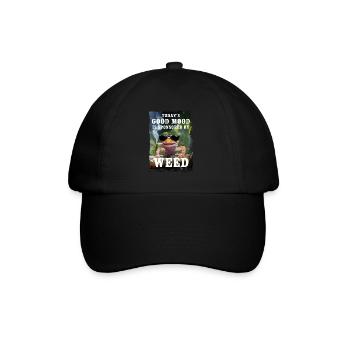Gecko - Today's good mood is sponsored by weed - Baseballkappe - Schwarz/Schwarz - Vorne