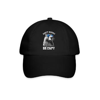 Capybara - Ne vous inquiétez pas, soyez capy - Spruch - Casquette classique - noir/noir - Devant