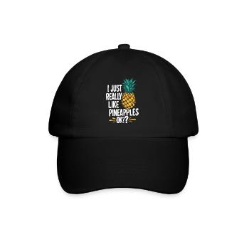 Ananas Fruit tropical hawaïen - Casquette classique - noir/noir - Devant