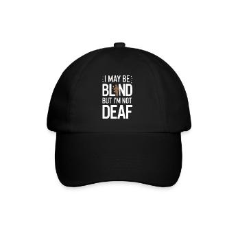 Blinde Blindheit Sehbehinderte Menschen - Baseballkappe - Schwarz/Schwarz - Vorne