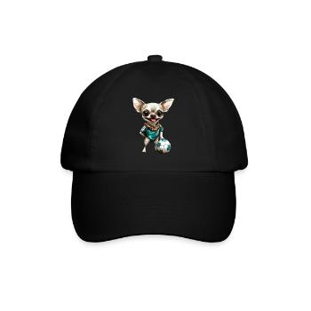 Football Chihuahua - Baseball Cap - black/black - Front