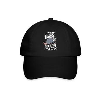 Opossum Possum Animal - Baseball Cap - black/black - Front