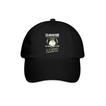Les agriculteurs - Casquette classique - noir/noir - Devant