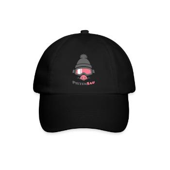PistenSau (Rüssel-Edition) - Baseballkappe - Schwarz/Schwarz - Vorne