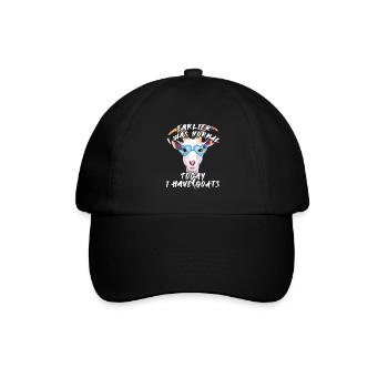 Früher war ich normal und heute habe ich Ziegen - Baseballkappe - Schwarz/Schwarz - Vorne