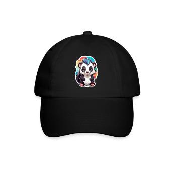 Skunk Cute Kid Color - Baseball Cap - black/black - Front
