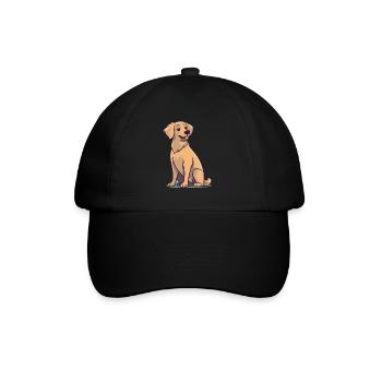 Niedliches Hundedesign für Hundebesitzer - Baseballkappe - Schwarz/Schwarz - Vorne