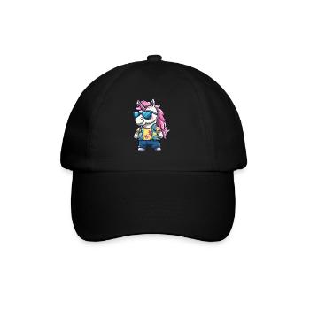 Unicorn Funny Summer - Baseball Cap - black/black - Front