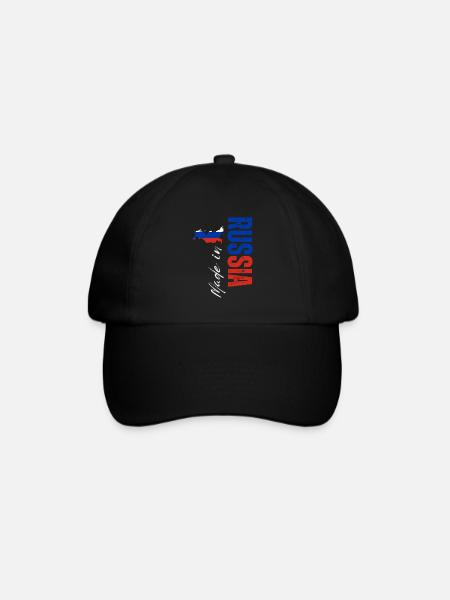 Made in Russia, russischer Stolz - Baseballkappe - Schwarz/Schwarz