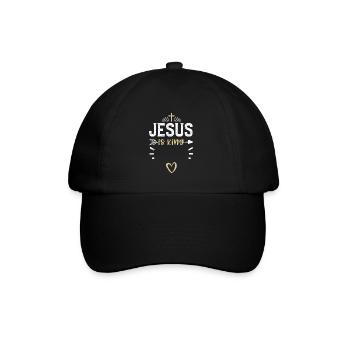Jesus is King - Jesus - Baseballkappe - Schwarz/Schwarz - Vorne