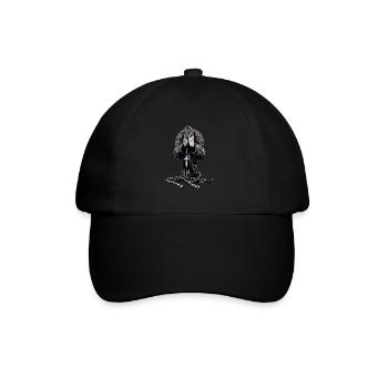 Betende Hände mit Rosenkranz - Baseballkappe - Schwarz/Schwarz - Vorne